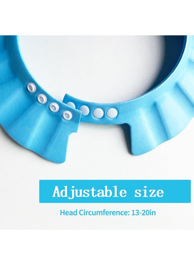 KOMIDK Baby shower cap soft adjustable baby bath head cap visor for washing hair shower bathing protection bath cap for toddler, baby, kids, children, assorted colors - Image 3